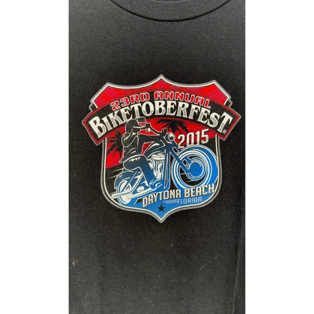 Hot Leathers 23rd Annual Biketoberfest Daytona Beach 2015 Motorcycle Rider Large - Picture 2 of 5